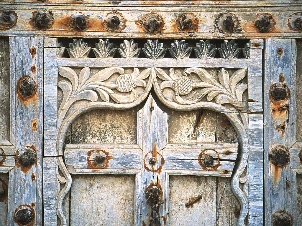 Detail of a door in Mirbat in southern Oman